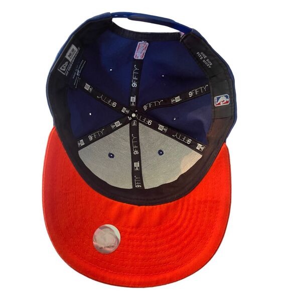 NE New Era 9Fifty Unisex Blue & Orange New York Knicks Snapback Trucker Cap OSFA - Picture 8 of 10